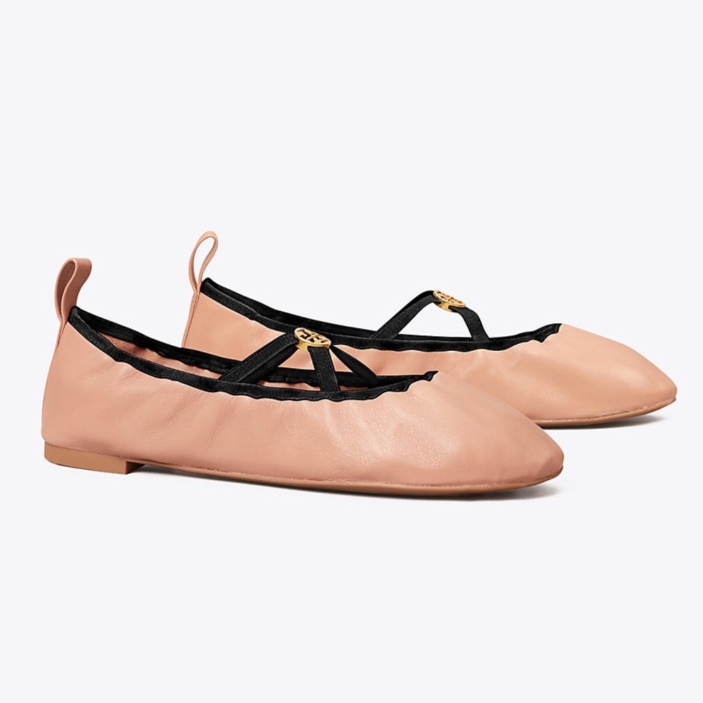 Tory Burch Soft Scrunch Ballet Flats - Meadowsweet